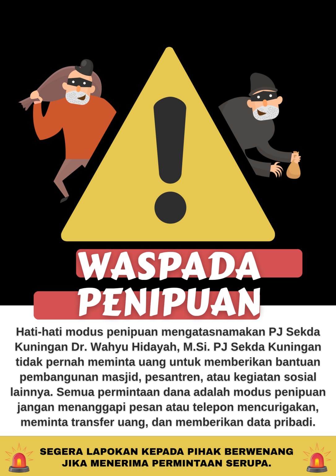 Nama Pj Sekda Kuningan Dicatut untuk Modus Penipuan, Wahyu Hidayah Tegaskan Tak Pernah Janjikan Bantuan
