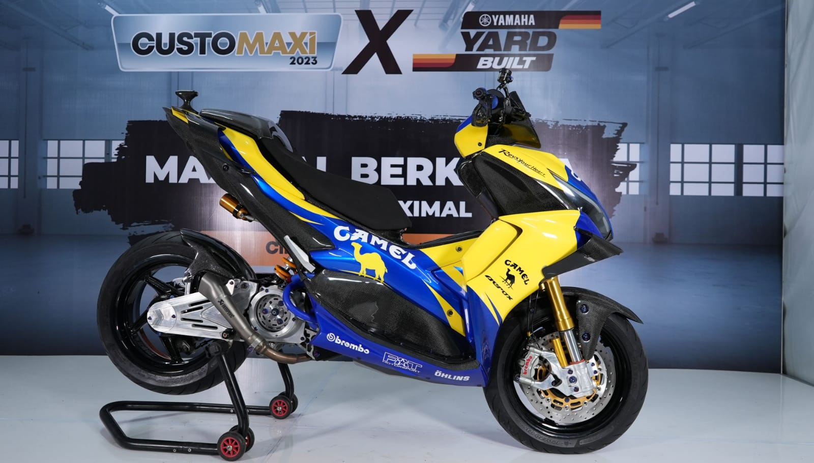Serasa Motor Valentino Rossi, Ini Sentuhan Modifikasi Yamaha Aerox yang Juarai Customaxi & Yard Built 2023