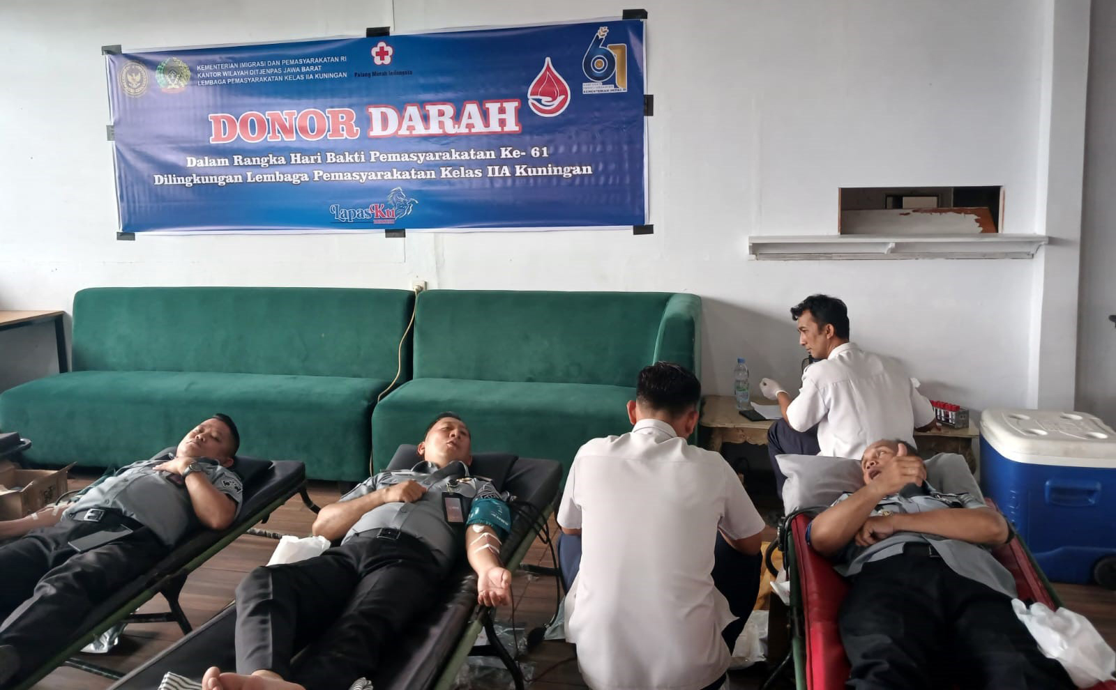 Bantu PMI, Lapas Kelas IIA Kuningan Gelar Donor Darah