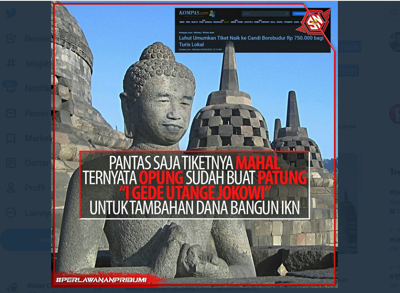 Klarifikasi Roy Suryo Soal Twitt Postingan Stupa Candi Borobudur