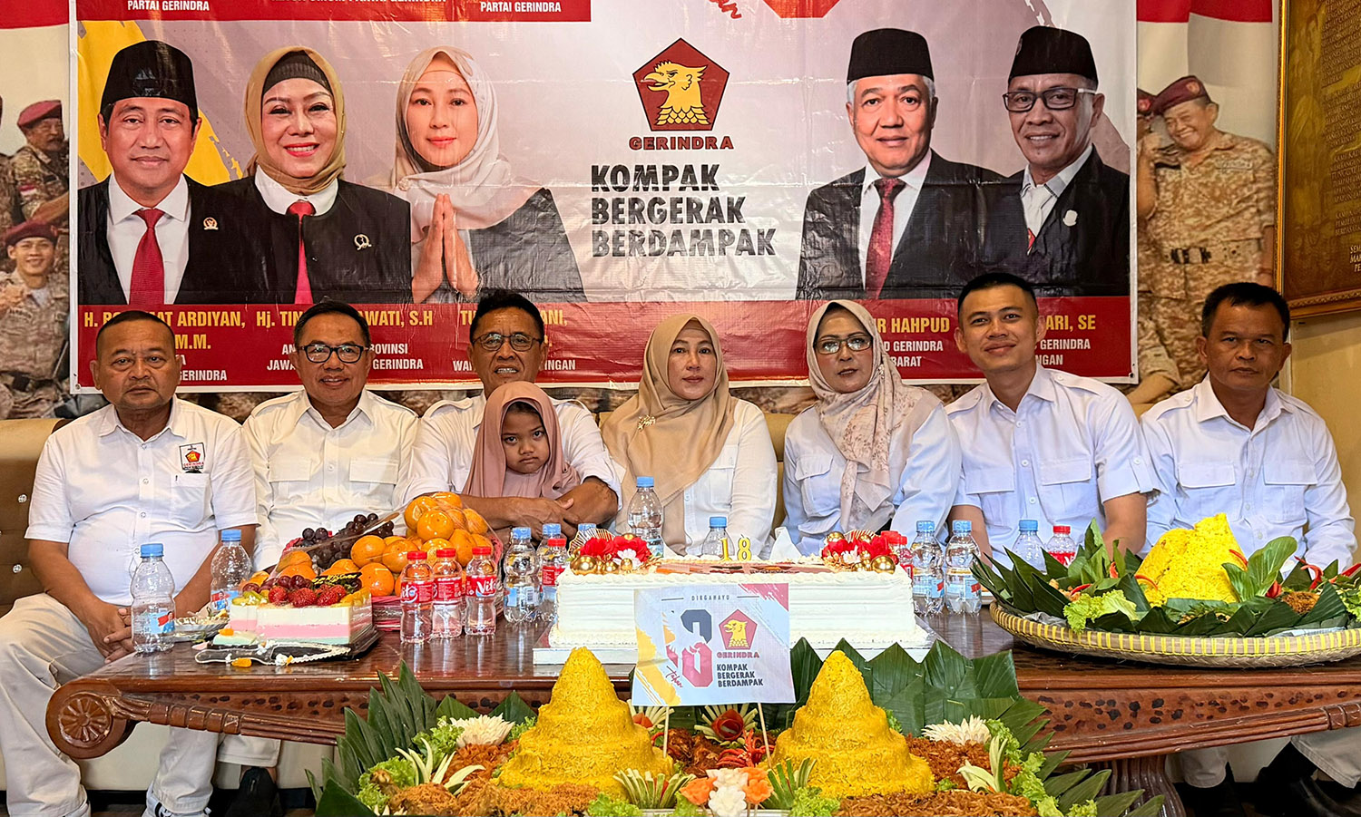 Diwarnai Kegiatan Baksos, Perayaan Hari Jadi ke-18 Partai Gerindra Kuningan