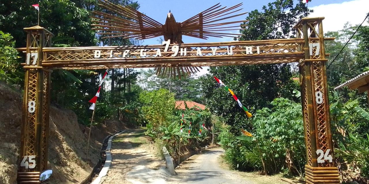 Warga Pinara Kuningan Bangun Miniatur Garuda IKN dengan Bambu, Tampilan 3 Dimensi