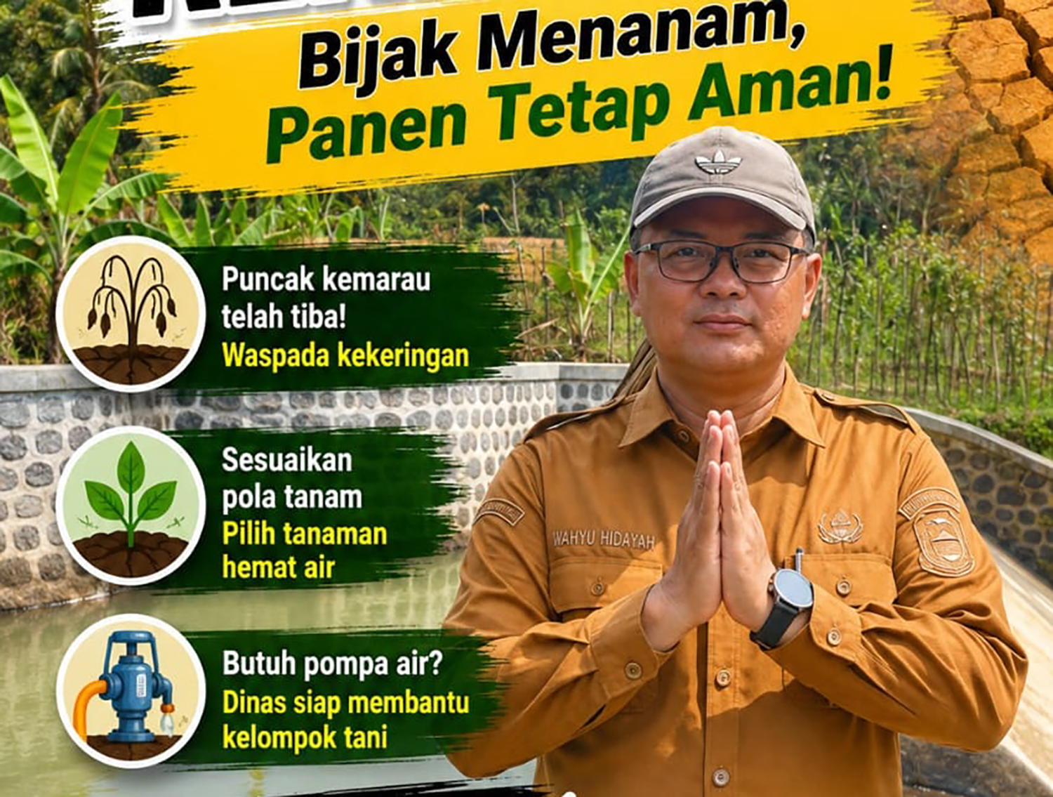 Puncak Kemarau, Diskatan Kuningan Imbau Petani Sesuaikan Pola Tanam