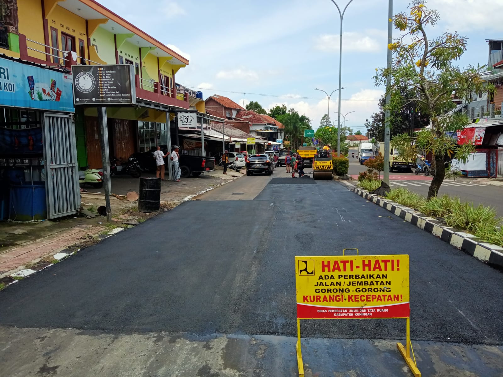 Ada Gelaran Operasi Ketupat Lodaya, Dinas PUTR Kuningan Hentikan Sementara Perbaikan Jalan Kabupaten