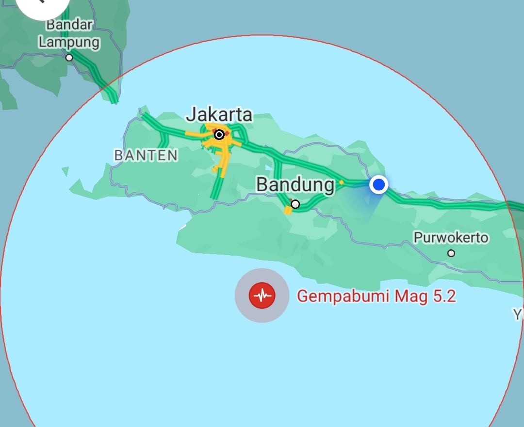 Wilayah Jawa Barat Ini Diguncang Gempa Bumi Tektonik 5,2 Magnitudo, Terasa sampai ke Bandung