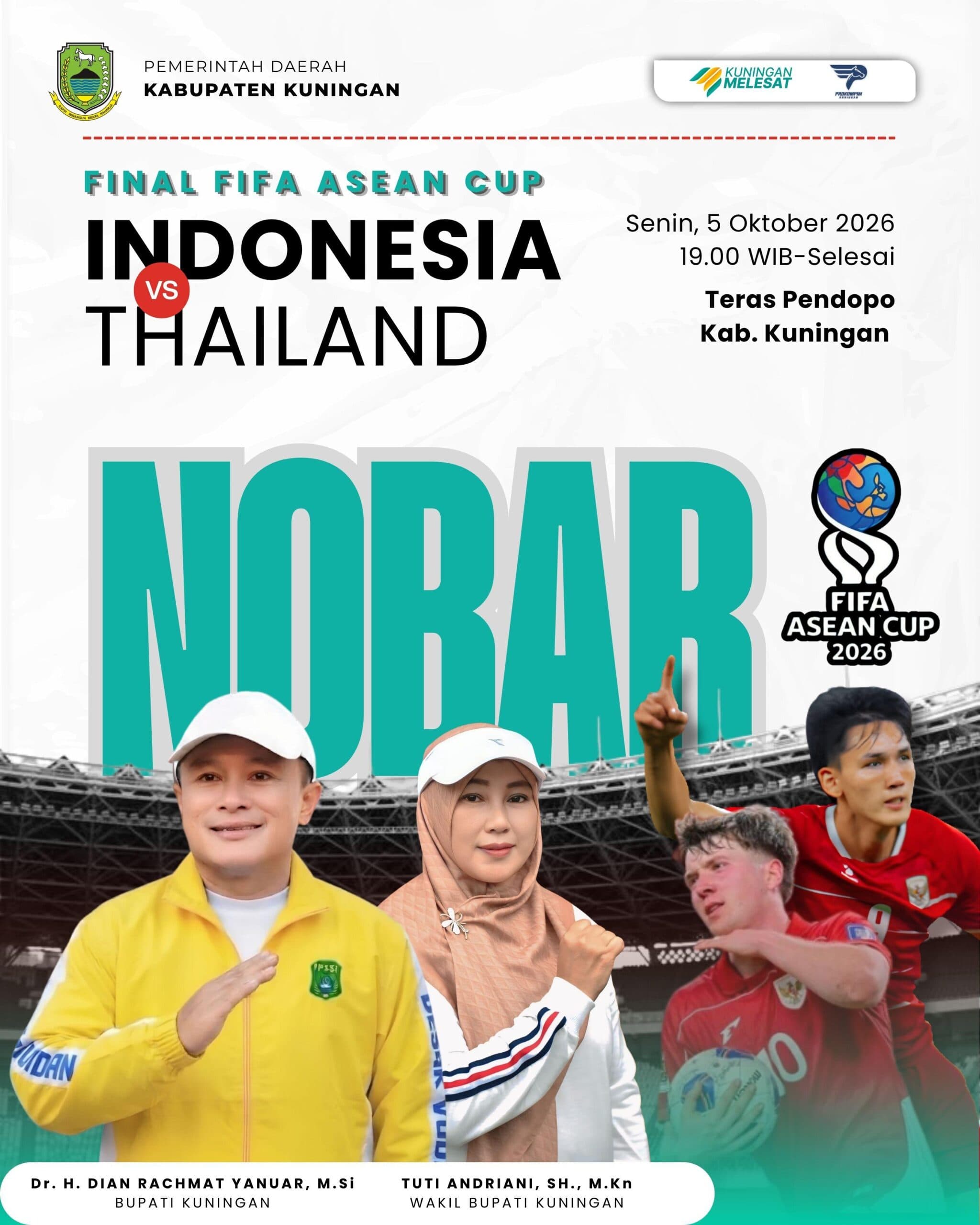 Nobar Final Indonesia vs Thailand Digelar di Teras Pendopo Kuningan