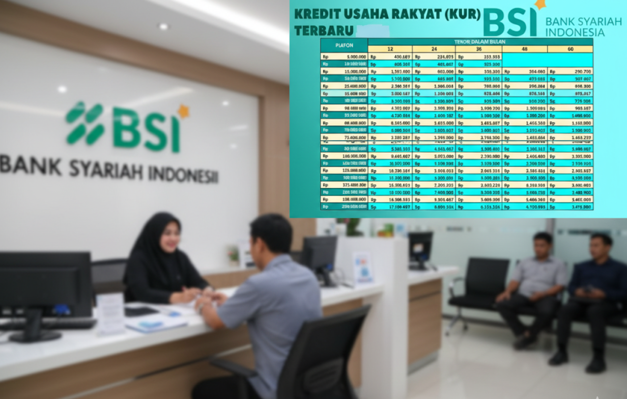 Rincian Angsuran KUR BSI 2025 Plafon Rp10 - 100 Juta Tanpa Riba, Berikut Cara dan Syarat Pengajuannya