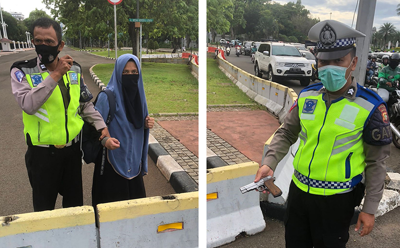 Detik-Detik Wanita Bercadar Bawa Pistol Menerobos Istana Negara