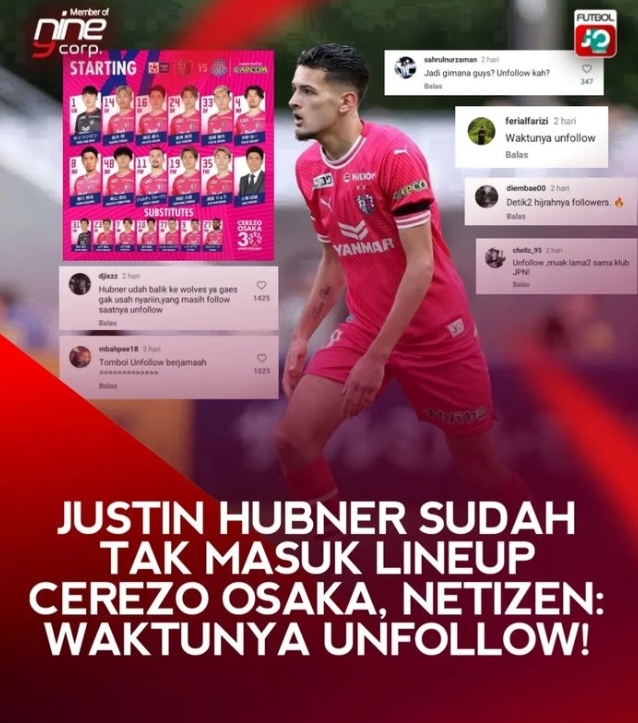 Club Justin Hubner Cerezo Osaka Di Serang Komentar Netizen Indo, Ternyata Begini Alasannya!