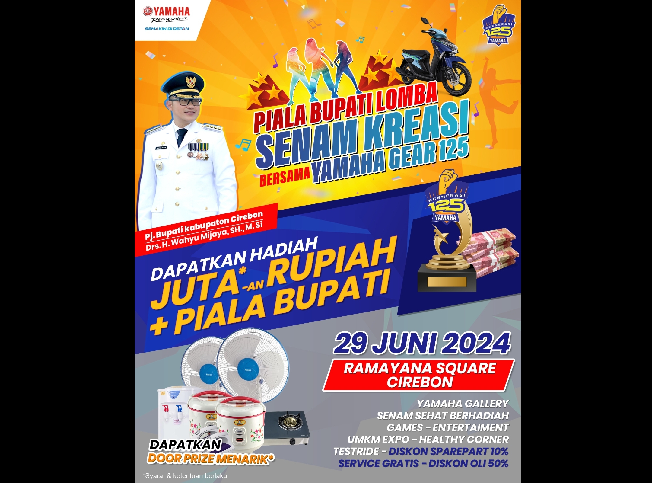 Mau Ikut Lomba Senam Kreasi Yamaha Gear 125 di Cirebon? Rebut Hadiah Jutaan Rupiah dan Piala Bupati