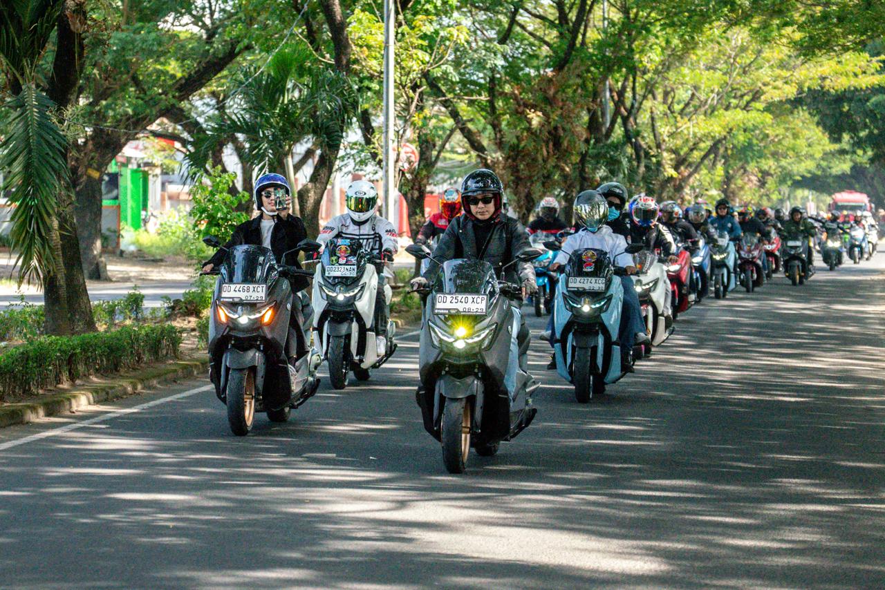Rayakan Satu Dekade NMAX, Ratusan Biker Sulsel Riding ke Puncak Malino