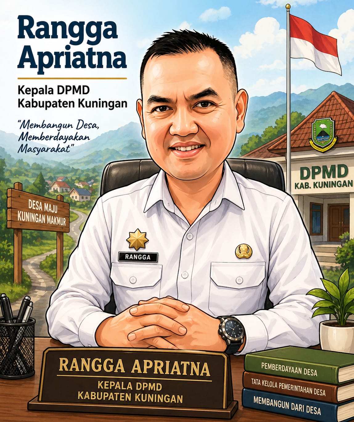 Rangga Apriatna Resmi Pimpin DPMD Kuningan, Karier Moncer dari Ajudan hingga Pejabat Eselon II