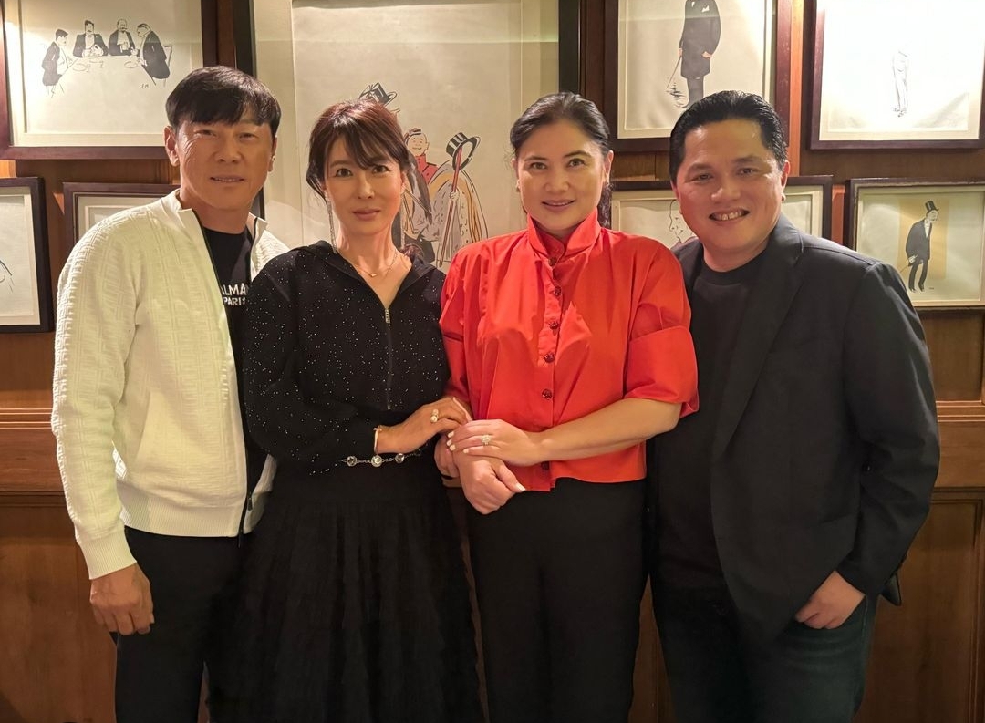 Akhirnya Cha Young Joo Istri Shin Tae-yong Tampil ke Publik, Diajak Makan Keluarga Erick Thohir