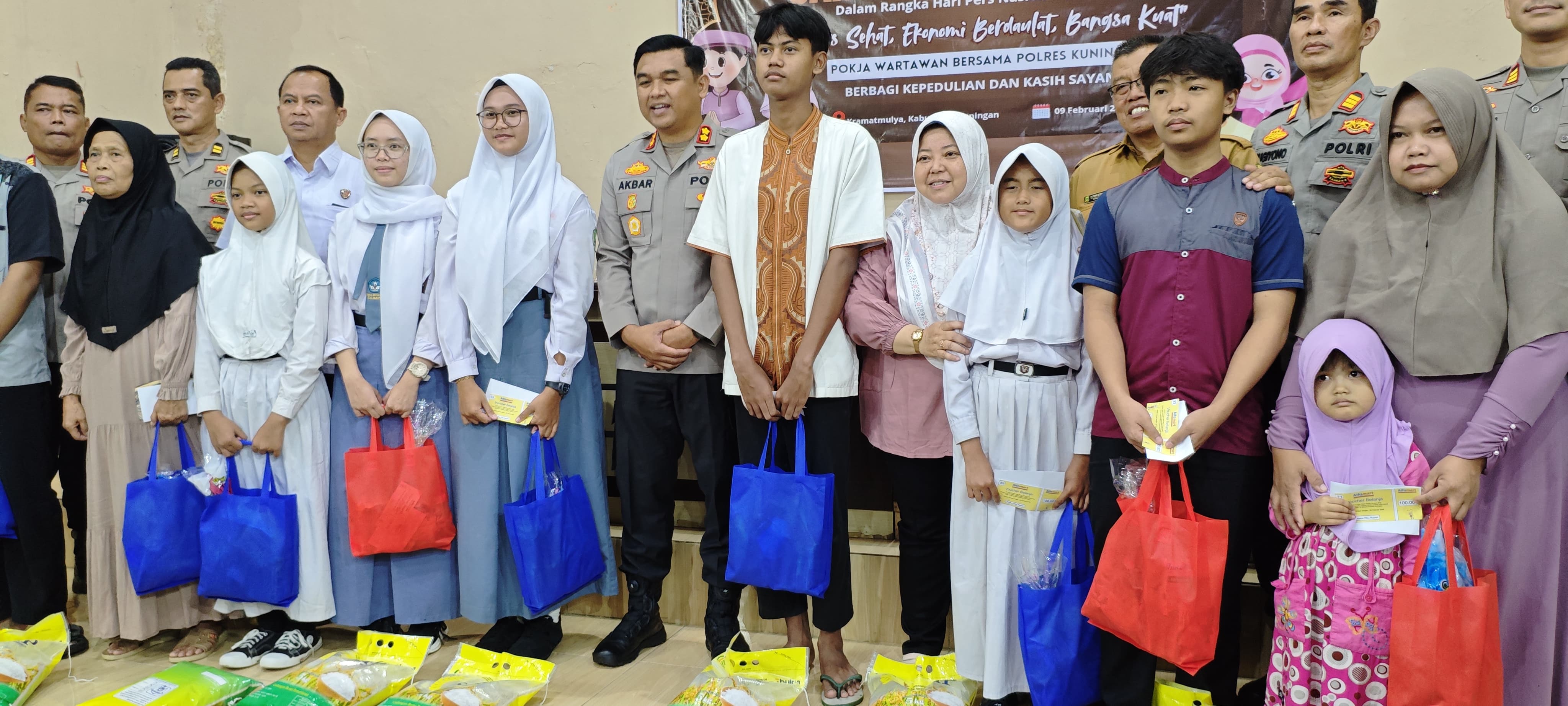 Hari Pers Nasional 2026, Polres Kuningan Gandeng Pokja Wartawan Santuni Anak Yatim