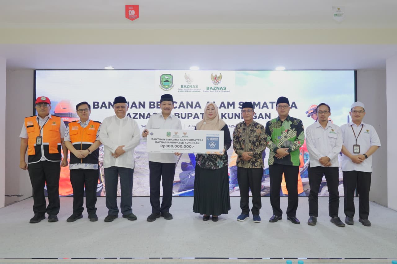 Mantap! Pemda dan BAZNAS Kuningan Salurkan Bantuan Rp800 Juta bagi Korban Bencana Sumatra