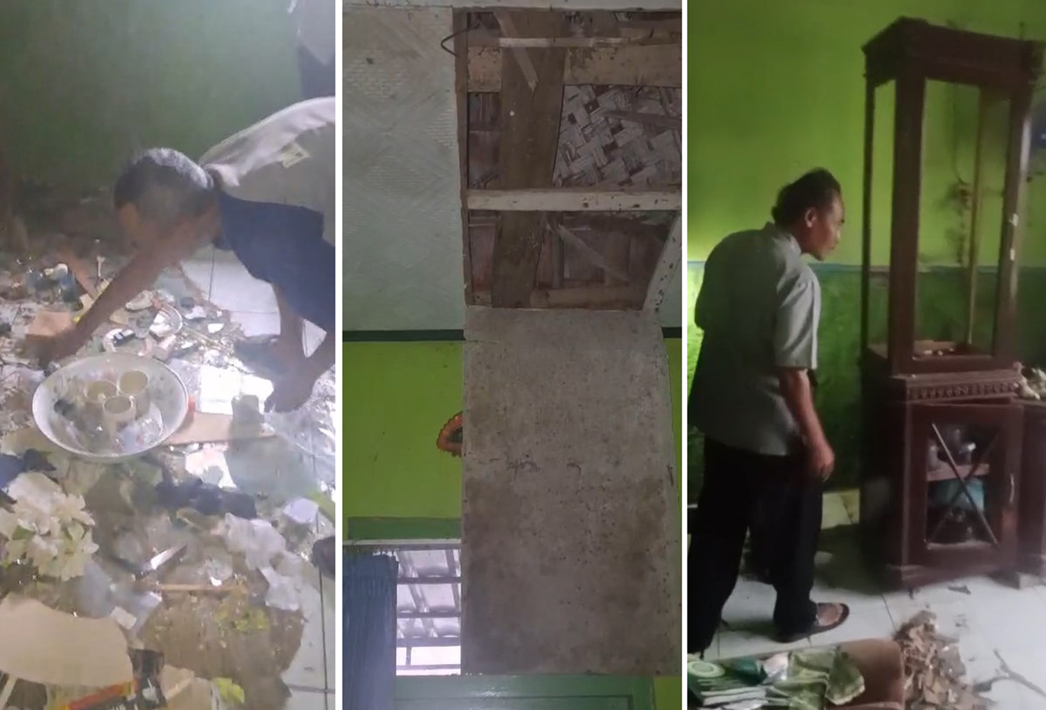 Sambaran Petir Porak Porandakan Isi Rumah Warga Awirarangan, Penghuni Ikut Terluka