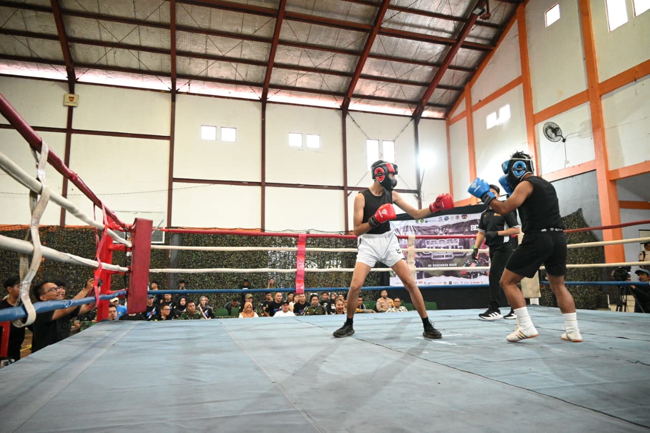 Jadi Magnet Atlet, 30 Petarung Kickboxing Baku Hantam di Jogol Dandim Kuningan Cup 2025