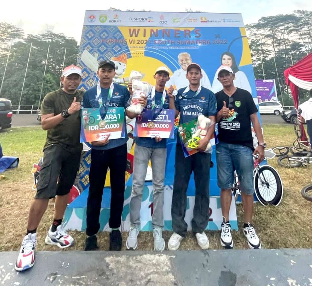 3 Atlet BMX Asal Kuningan Berjaya di Ajang Fornas Kormi VI Palembang