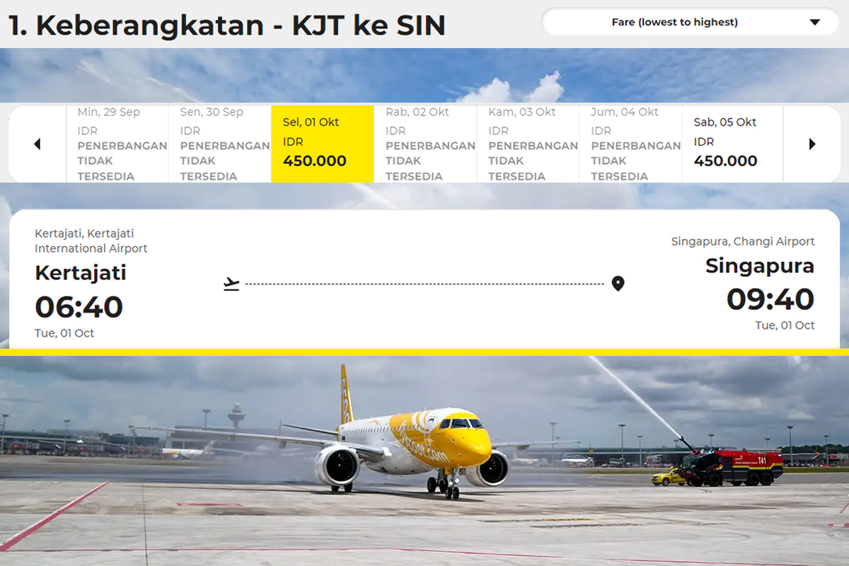 Jadwal Penerbangan Bandara Kertajati - Singapura, Mulai 28 September, Tiket Cuma Rp 400 Ribuan Saja