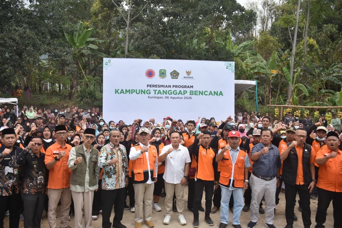 Bupati Kuningan Resmikan Kampung Tanggap Bencana di Sangkanerang