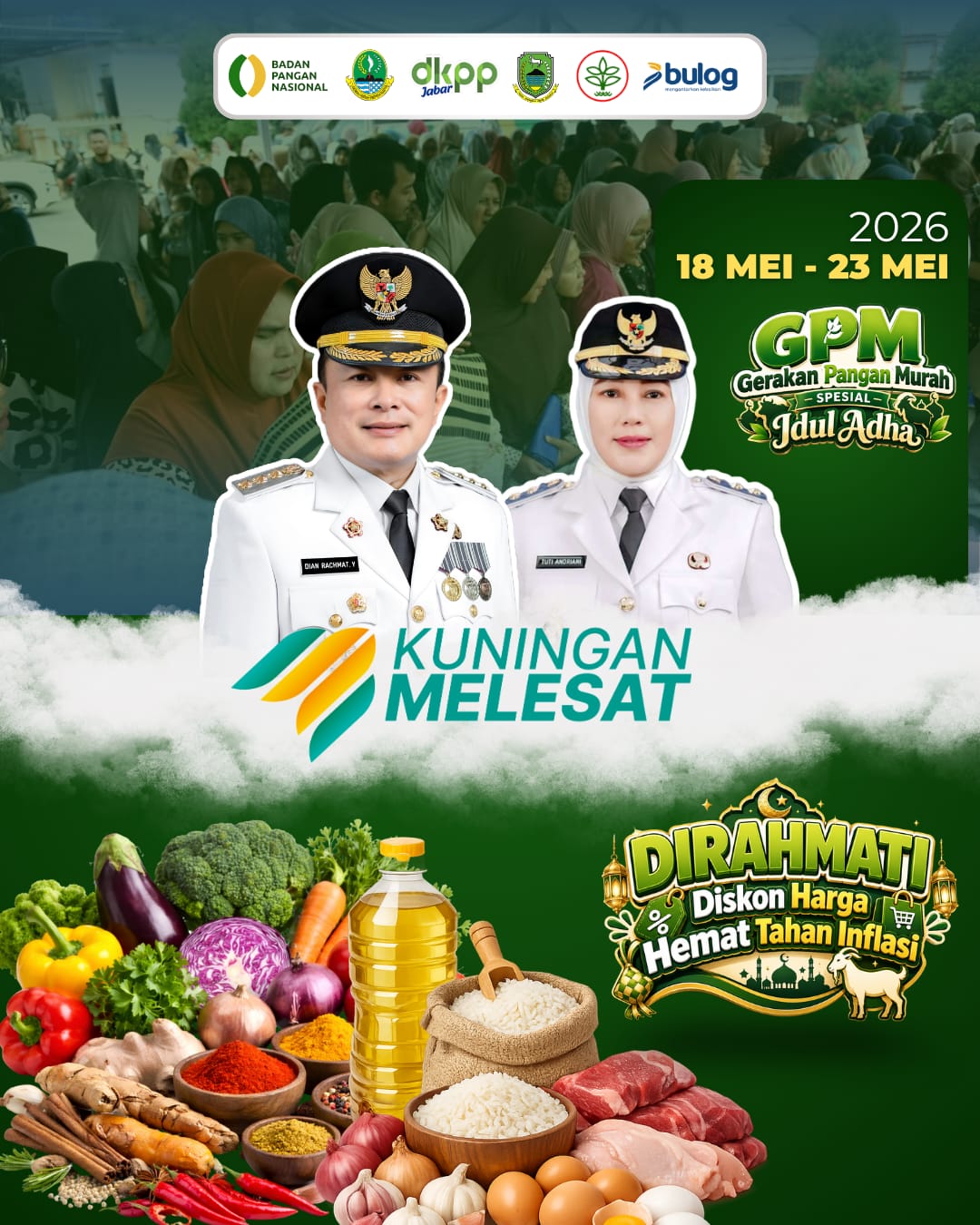 GPM Iduladha DIRAHMATI Digelar di 6 Kecamatan, Pemkab Kuningan Jaga Harga Pangan