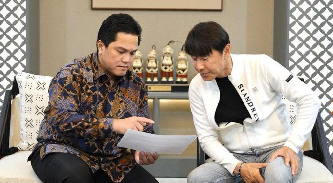 Erick Thohir Ungkap Poin Evaluasi ke Shin Tae Yong Simak