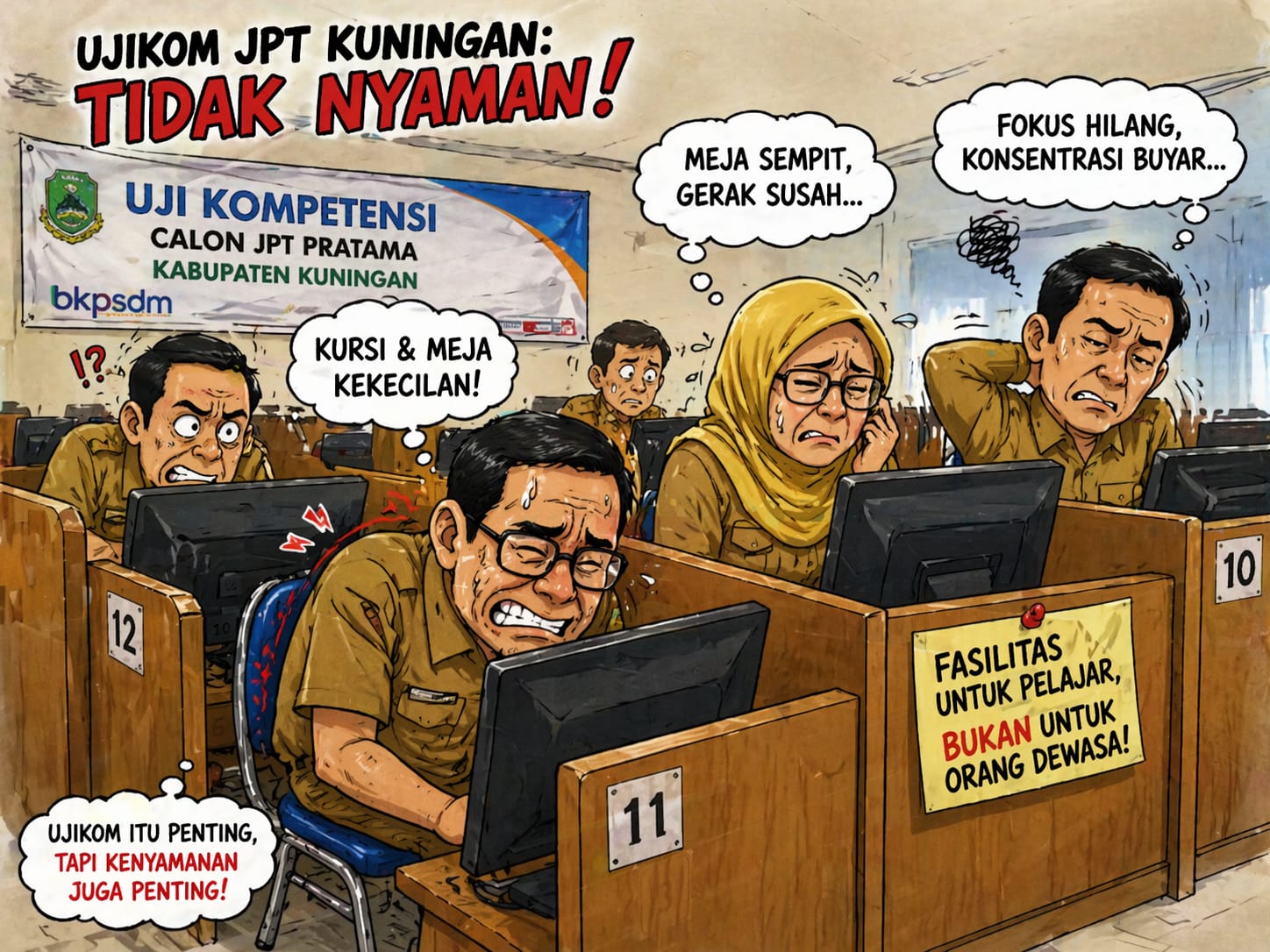 Ujikom JPT Kuningan 2026: Peserta Soroti Kursi Tak Nyaman, Pejabat Lain Kecewa Tak Diundang