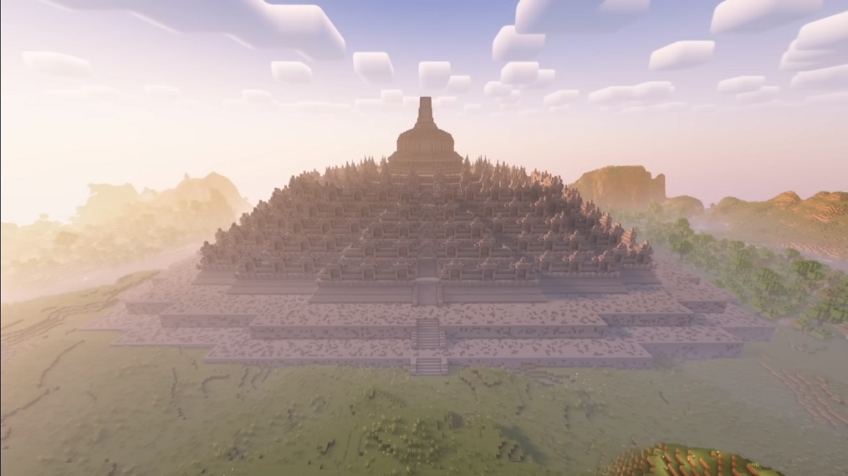 Bandung Bondowoso Versi Digital, Bangun Candi Borobudur dalam 100 Jam di Minecraft Survival