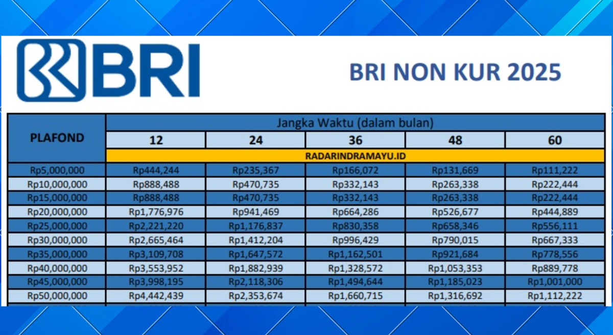 Butuh Dana Cepat? Pinjaman Non KUR BRI 2025 Tawarkan Plafon Hingga Rp50 Juta dengan Cicilan Ringan