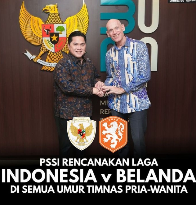 PSSI Kerjasama dengan KNVB, Ada Pertandingan Persahabatan Timnas Indonesia vs Belanda, Bakal Seru!