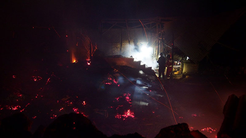 Pabrik Jamur di Setianegara Terbakar, Kerugian Ditaksir Ratusan Juta Rupiah