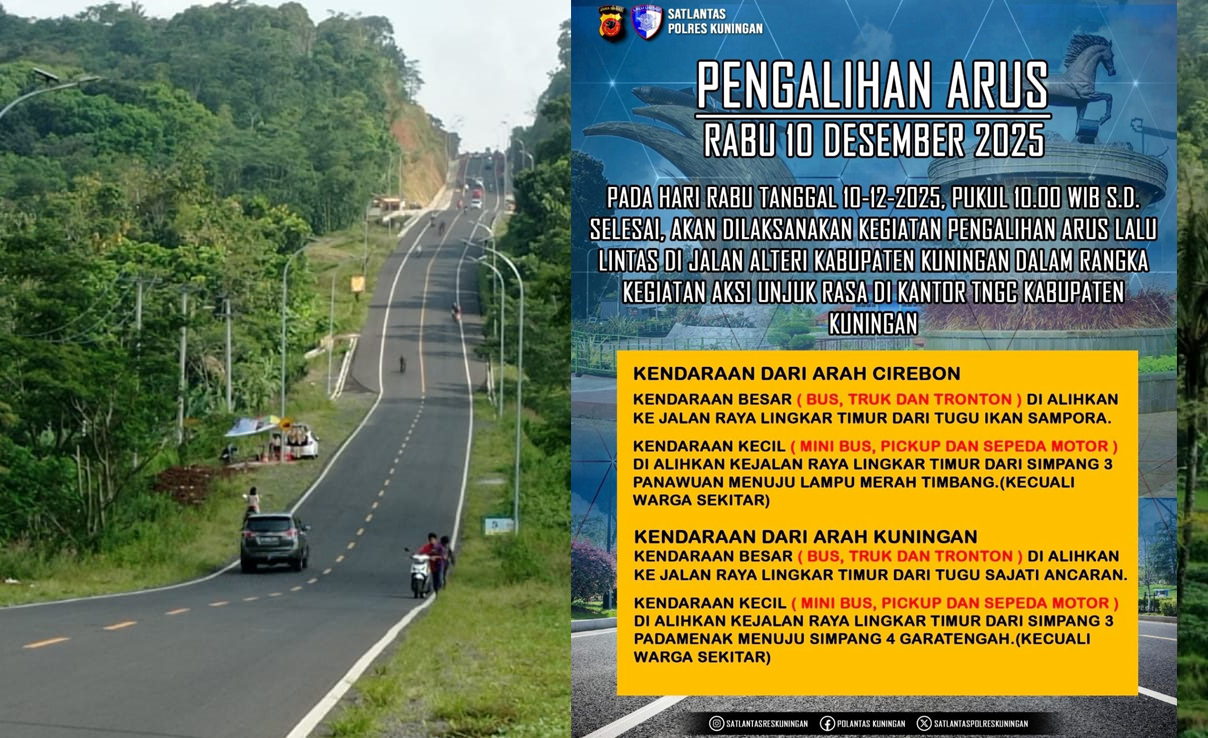 Ada Demo di BTNGC, Satlantas Kuningan Siapkan Rencana Pengalihan Arus Lalu Lintas