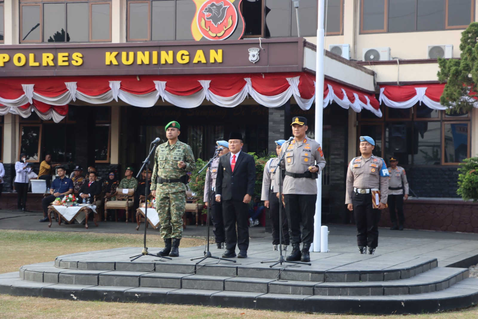 Kamtibmas Kuningan, Polres-Kodim-Pemda Satukan Komitmen