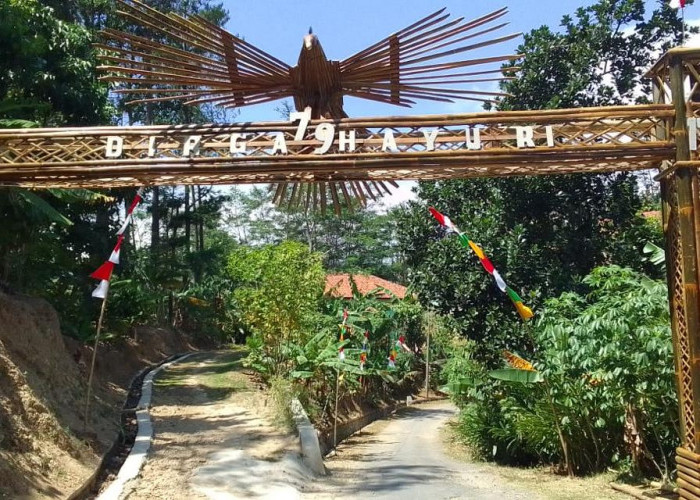 Warga Pinara Kuningan Bangun Miniatur Garuda IKN dengan Bambu, Tampilan 3 Dimensi