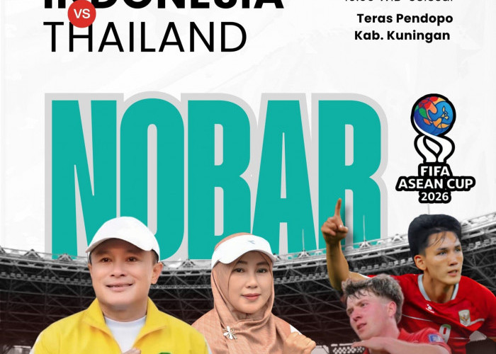 Nobar Final Indonesia vs Thailand Digelar di Teras Pendopo Kuningan