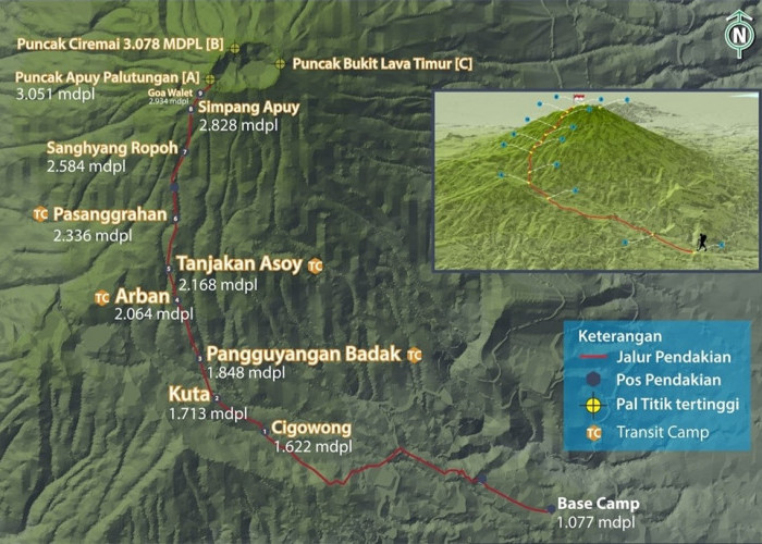 Inilah Profil 3 Jalur Pendakian ke Puncak Gunung Ciremai, Tingal Pilih, Lewat Kuningan atau Majalengka 