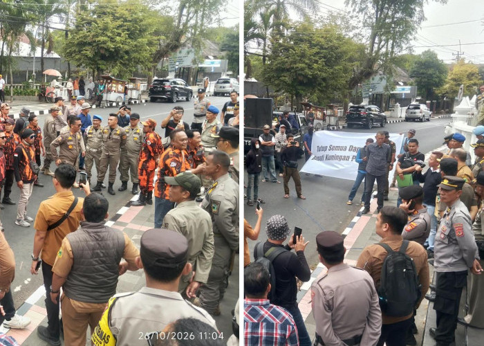 Demo MBG di Pendopo Kuningan, Satu Tolak dan Satu Dukung