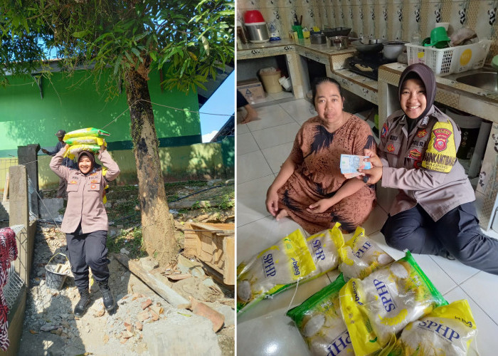 Beras SPHP 'Disuhun' Polwan Kuningan Keliling Kampung