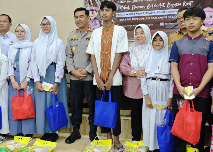 Hari Pers Nasional 2026, Polres Kuningan Gandeng Pokja Wartawan Santuni Anak Yatim