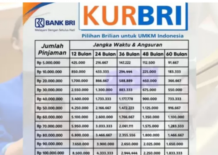 Butuh Modal Usaha? Ini Tabel Angsuran KUR BRI Rp10 Juta Hingga Rp100 Juta Terbaru 2025