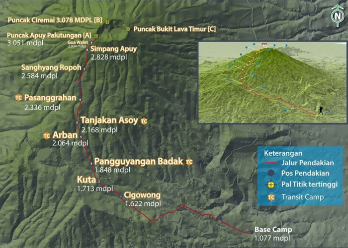 Jalur Pendakian Gunung Ciremai via Palutungan, Lebih Landai Tapi Tanjakan Asoynya Mantap!