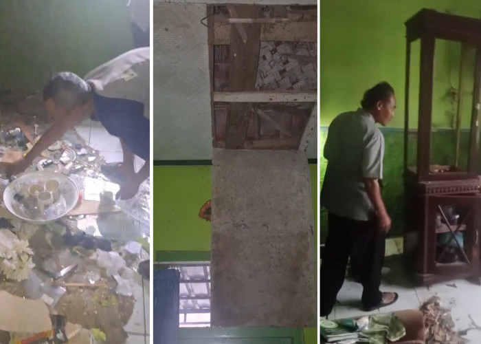 Sambaran Petir Porak Porandakan Isi Rumah Warga Awirarangan, Penghuni Ikut Terluka