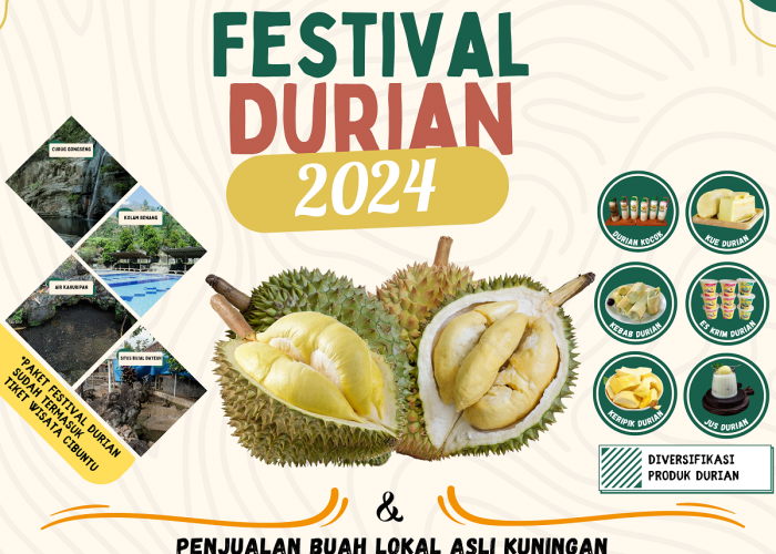 4 Paket Festival Durian di Desa Wisata Cibuntu Kuningan, Makan Durian Sepuasnya Sambil Berwisata