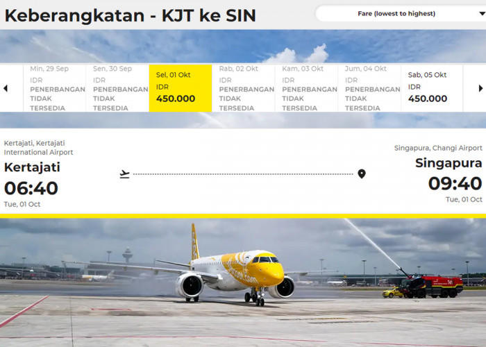 Jadwal Penerbangan Bandara Kertajati - Singapura, Mulai 28 September, Tiket Cuma Rp 400 Ribuan Saja