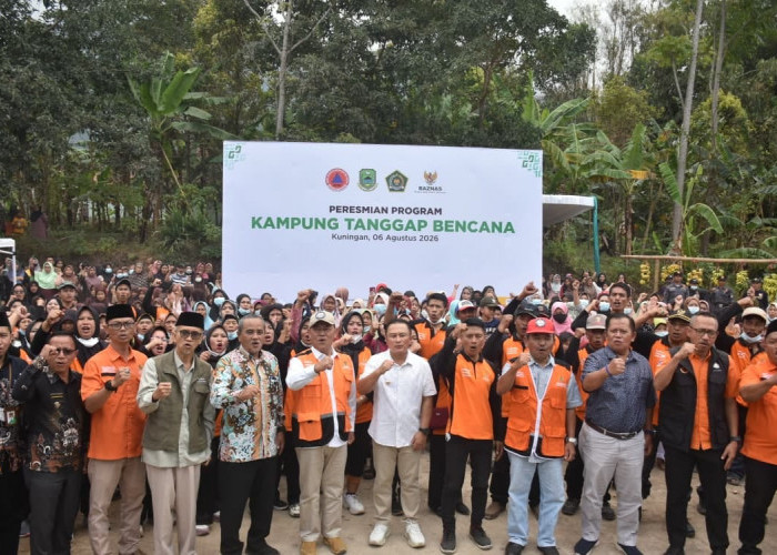 Bupati Kuningan Resmikan Kampung Tanggap Bencana di Sangkanerang