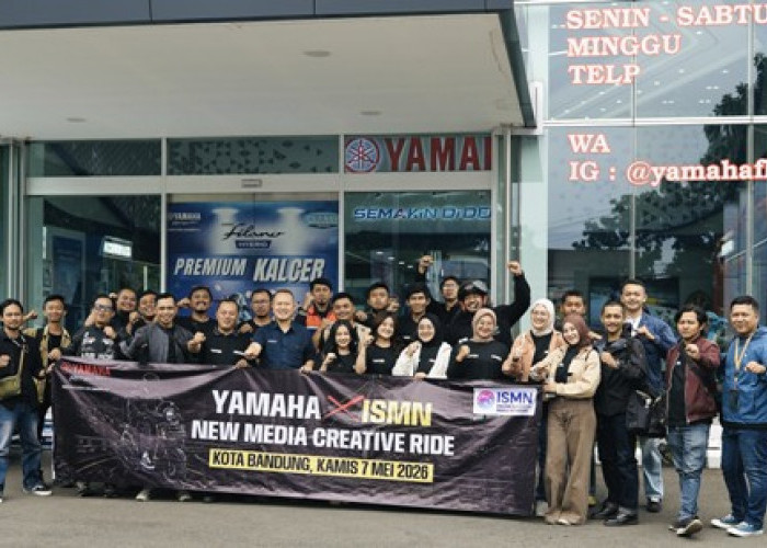 Yamaha Jawa Barat Kolaborasi Bersama ISMN Gelar 'New Media Creative Ride' di Kota Bandung