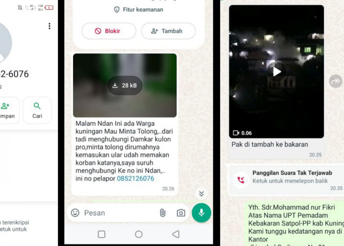 Prank Damkar Kuningan, Nomor Ini Sedang Dicari, Pelaku Sudah Bikin Video Klarifikasi Tapi Gelap Gulita