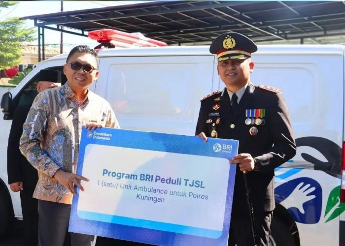 Kado HUT Bhayangkara, BRI Serahkan Ambulans ke Polres Kuningan