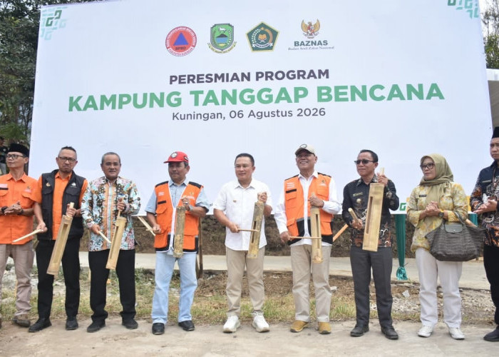 Bupati Kuningan Resmikan Kampung Tanggap Bencana di Sangkanerang