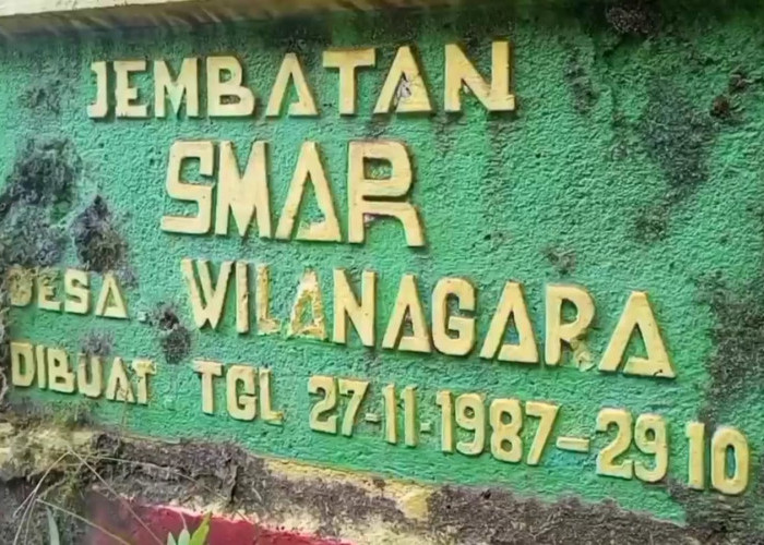 Sejarah Jembatan Smar di Desa Wilanagara Kuningan, Dibangun 1985 dari Patungan Gabah